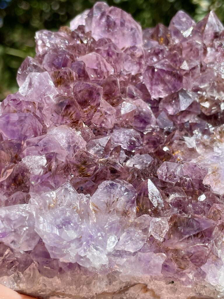 Amethyst Cacoxenite Rutile Cluster