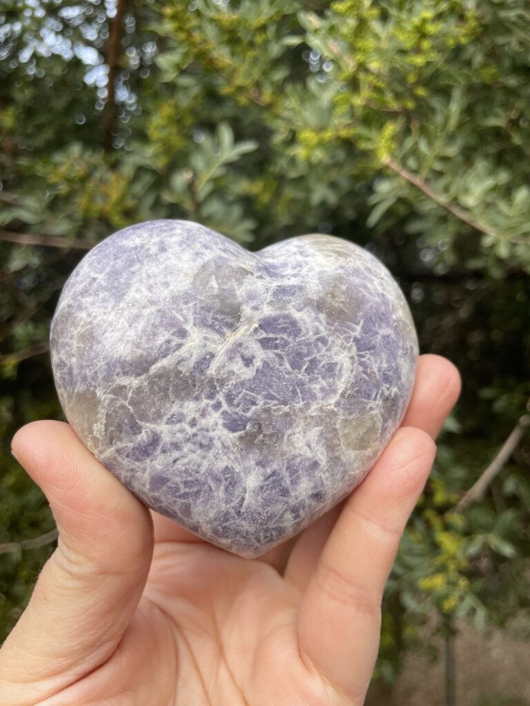 Lepidolite Pink Tourmaline Heart