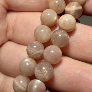 Sparkling Peach Moonstone 8MM