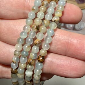 Banded Calcite Blue Onyx Bracelet 4.5MM